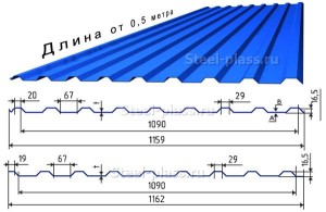 Профнастил С17 синий